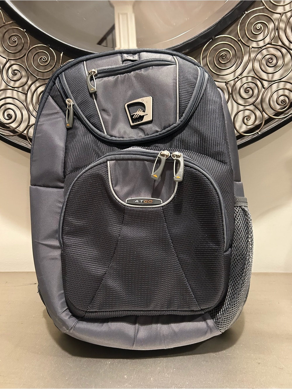 High Sierra Gray and Black Backpack with Front Organizer Pockets